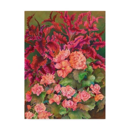 Joanne Porter 'Coleus And Begonias' Canvas Art,14x19